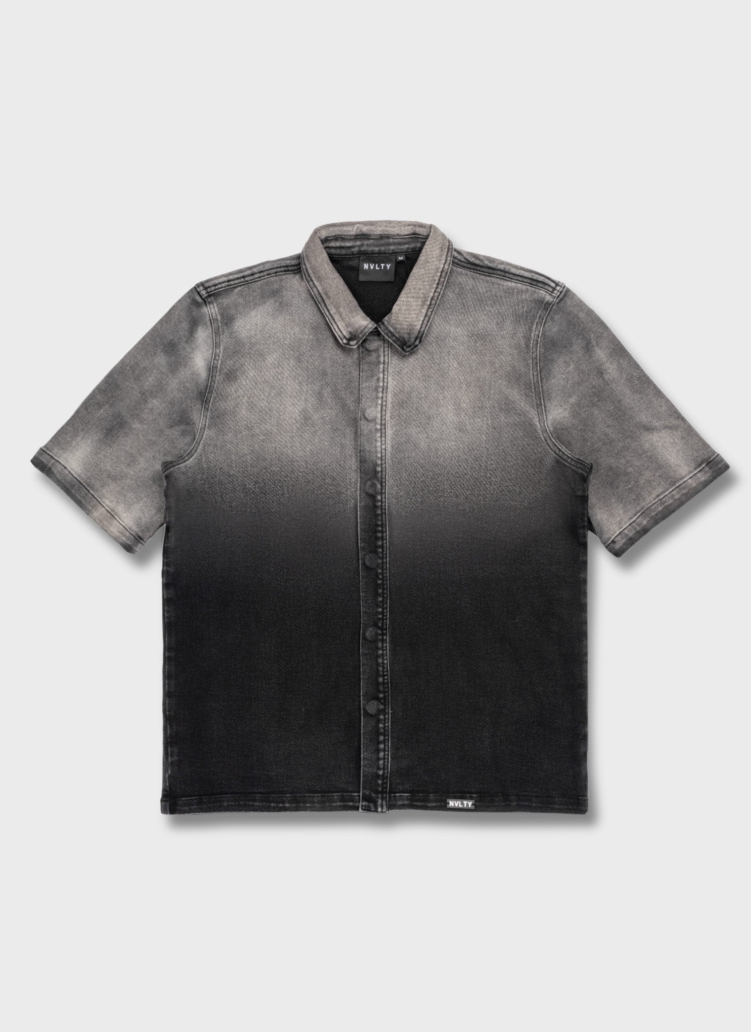 Vintage Deep Fade Denim Shirt - Black