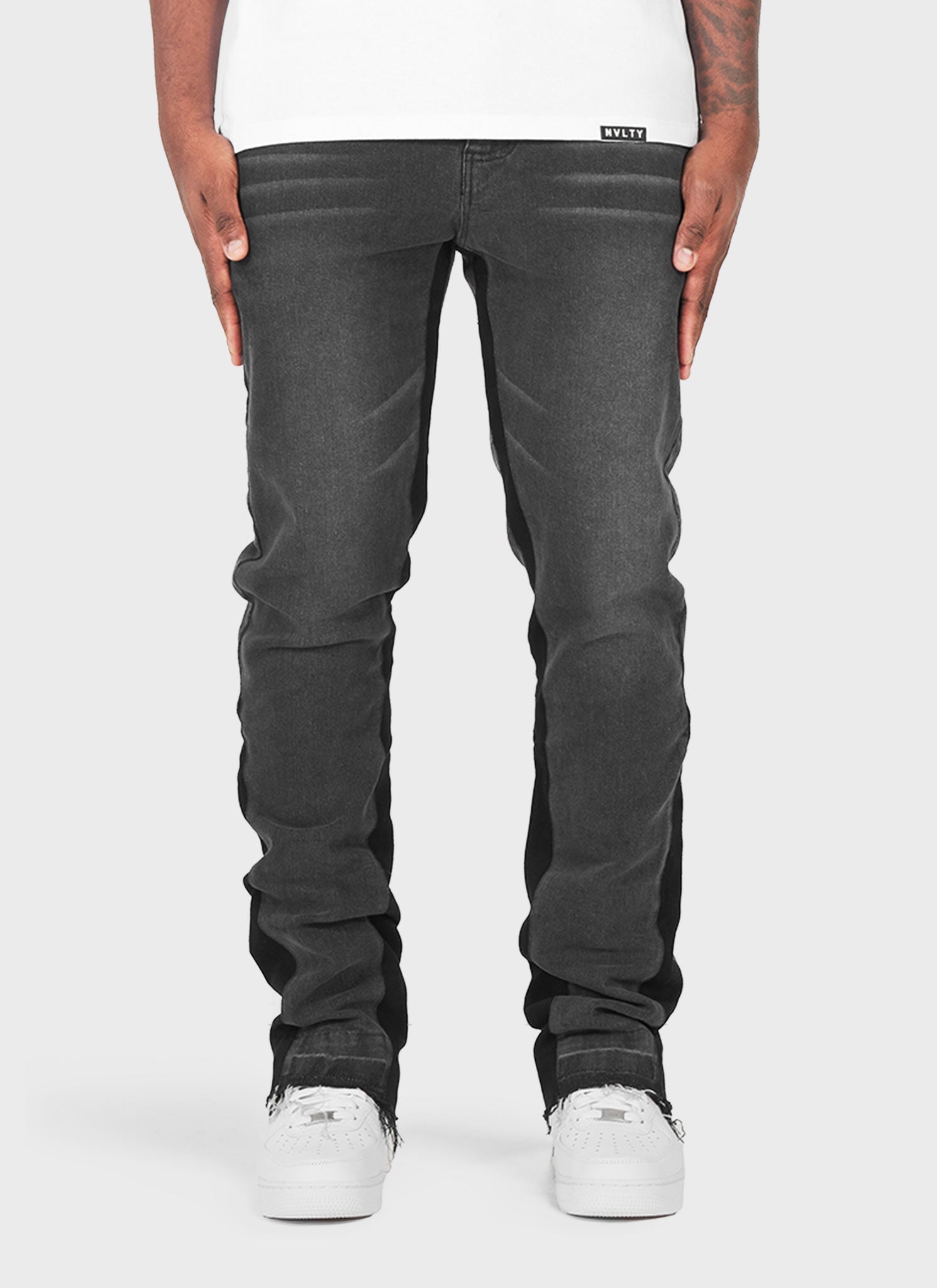 Vintage-Flare-Jeans – Grau