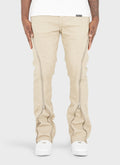 Vintage Flare Zipper Jeans - Stone