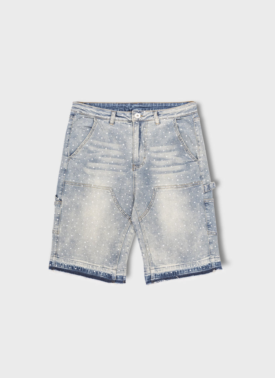 Vintage Flooded VVS Carpenter Denim Shorts - Blue