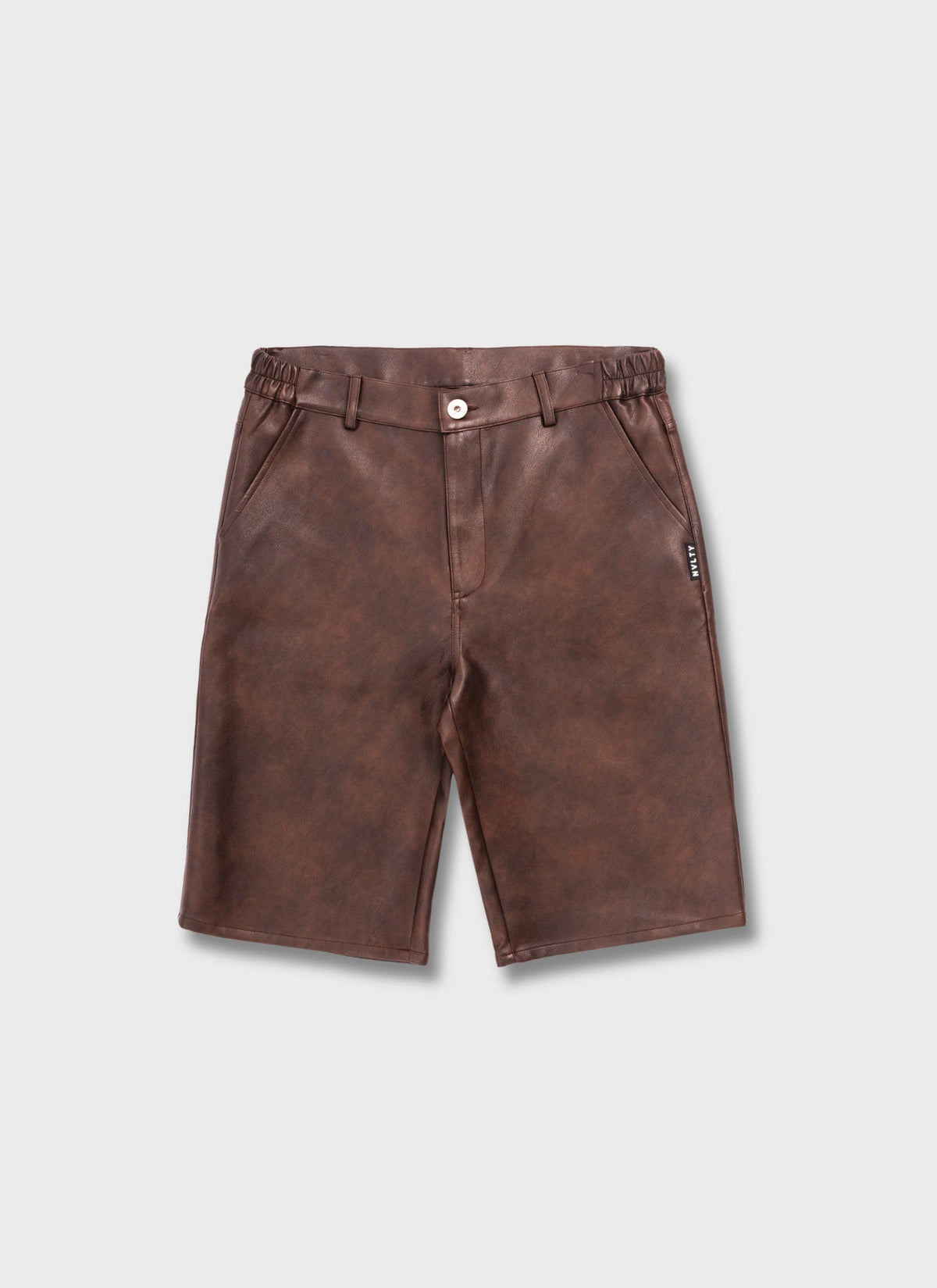 Vintage Heavyweight Leather Shorts - Brown