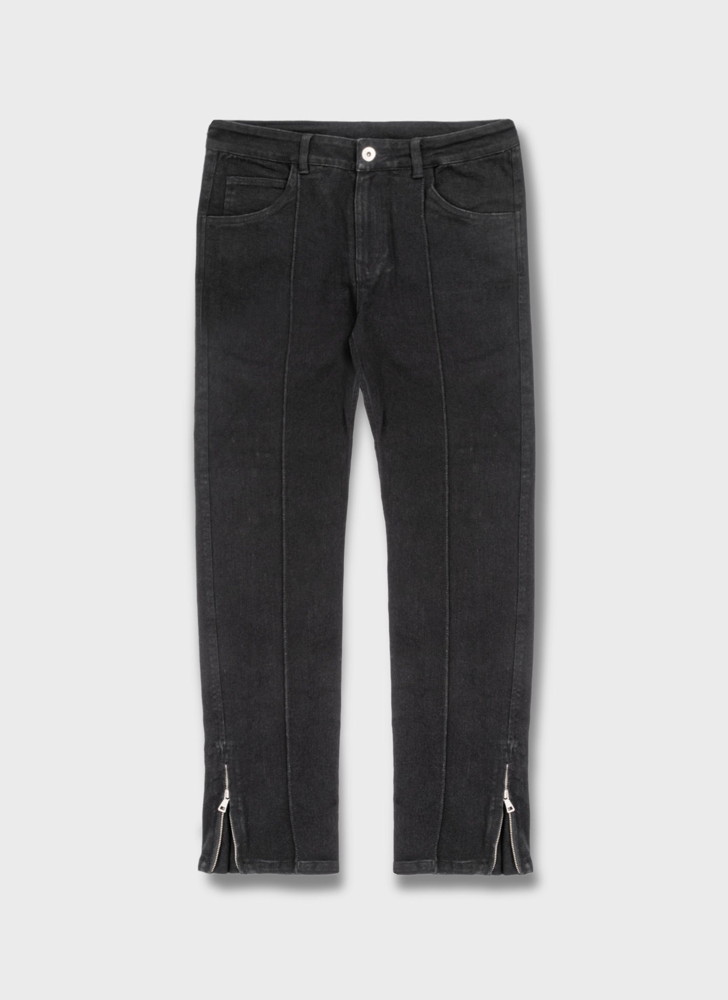 Vintage Pleat Jeans - Black