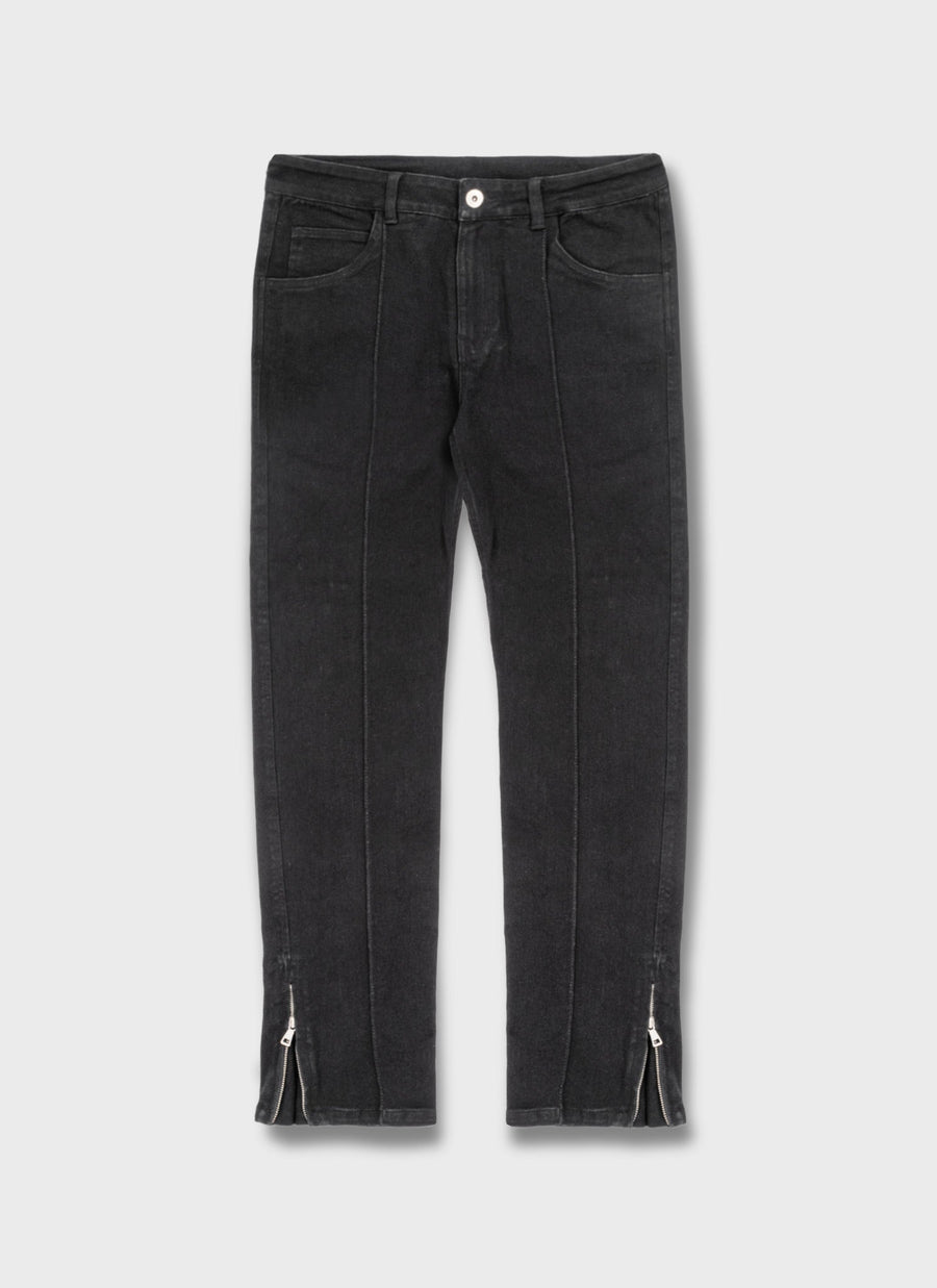 Vintage Pleat Jeans - Black