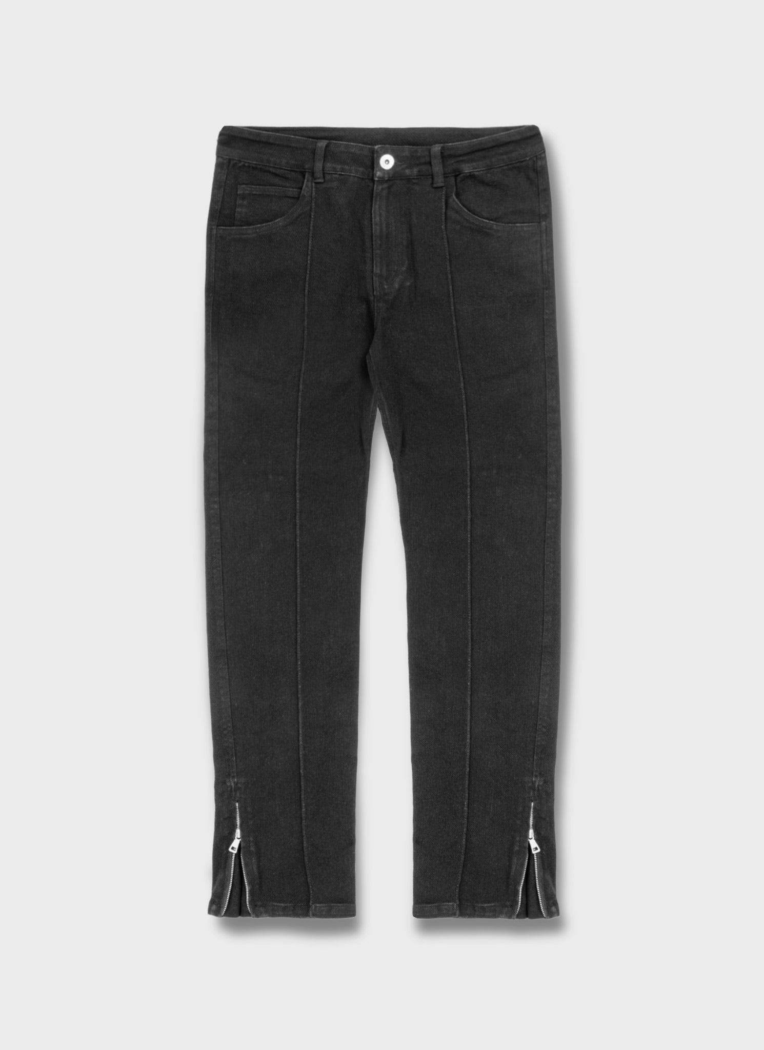 Vintage Pleat Jeans - Black