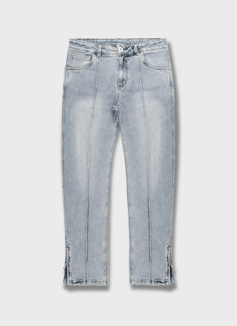 Vintage Pleat Jeans - Blue