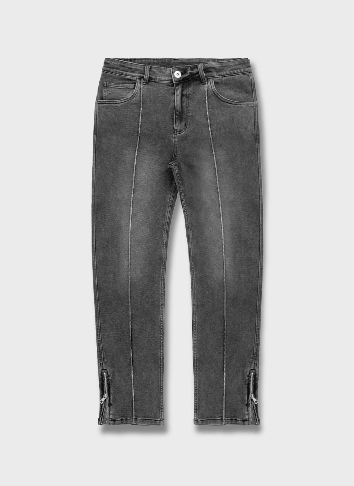 Vintage Pleat Jeans - Grey