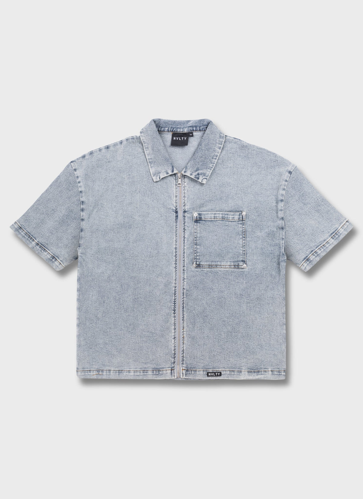 Vintage Rivet Denim Shirt - Blue