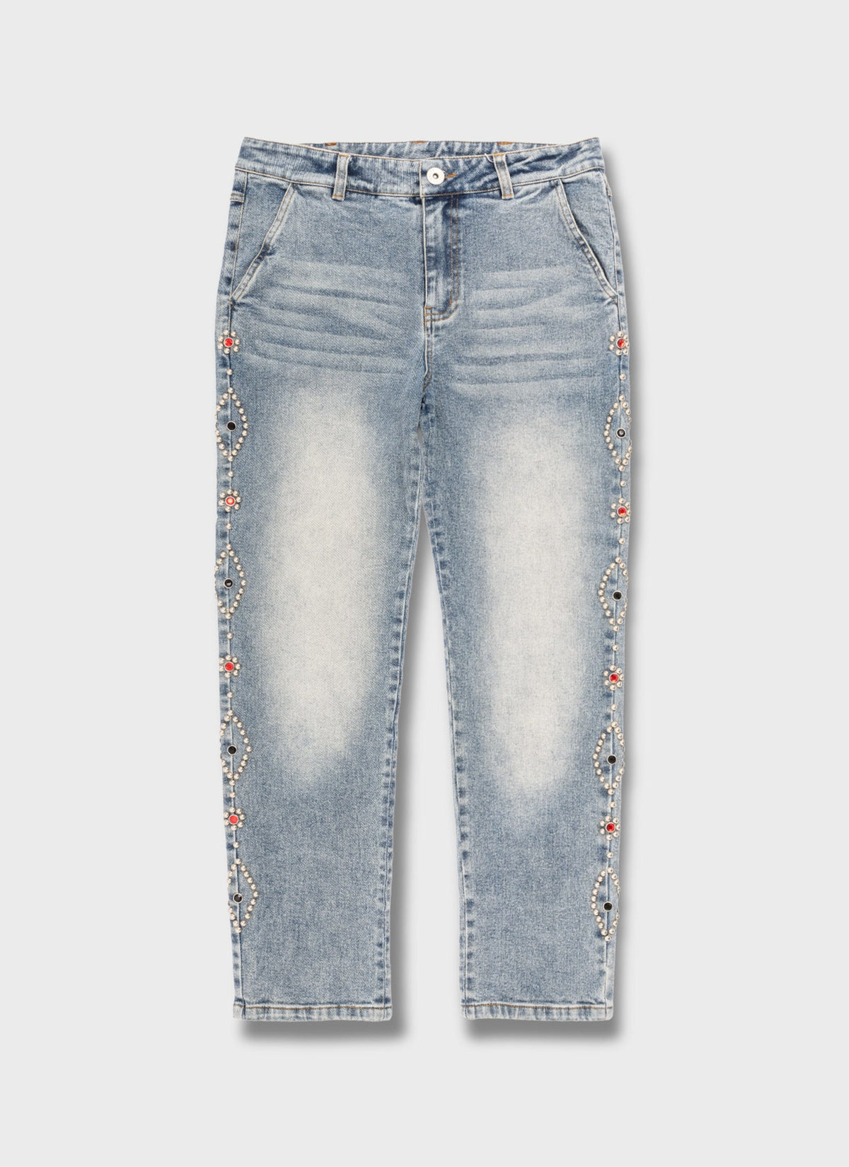 Vintage Studded Jeans - Blue