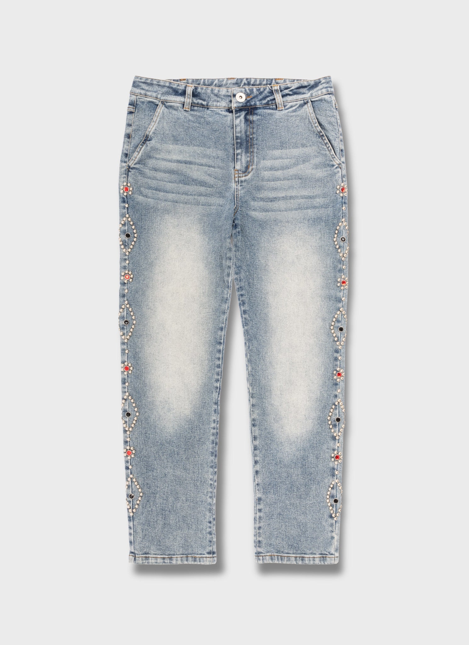 Vintage Studded Jeans - Blue