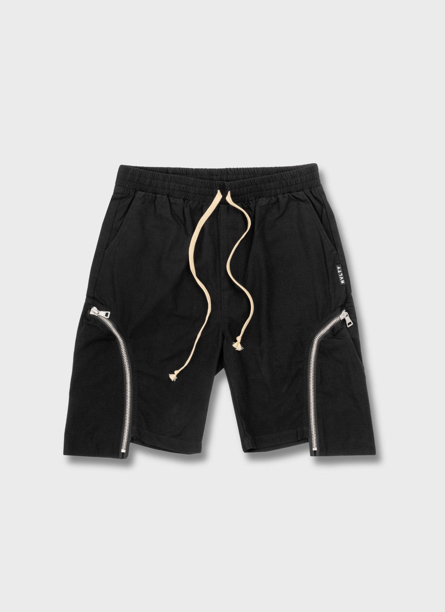 Vintage Reißverschluss Cargo Shorts - Schwarz
