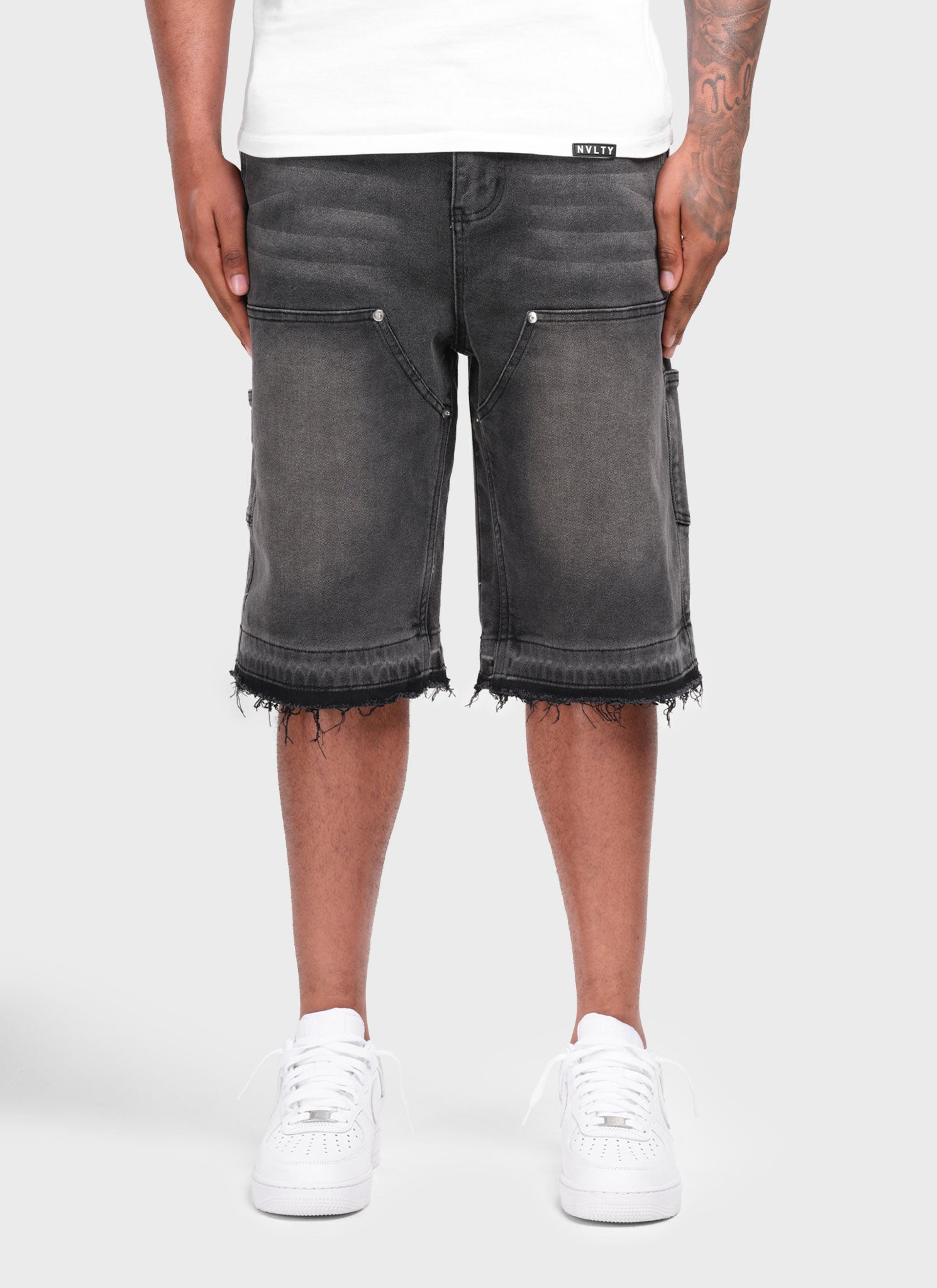 Short en jean charpentier vintage - Noir