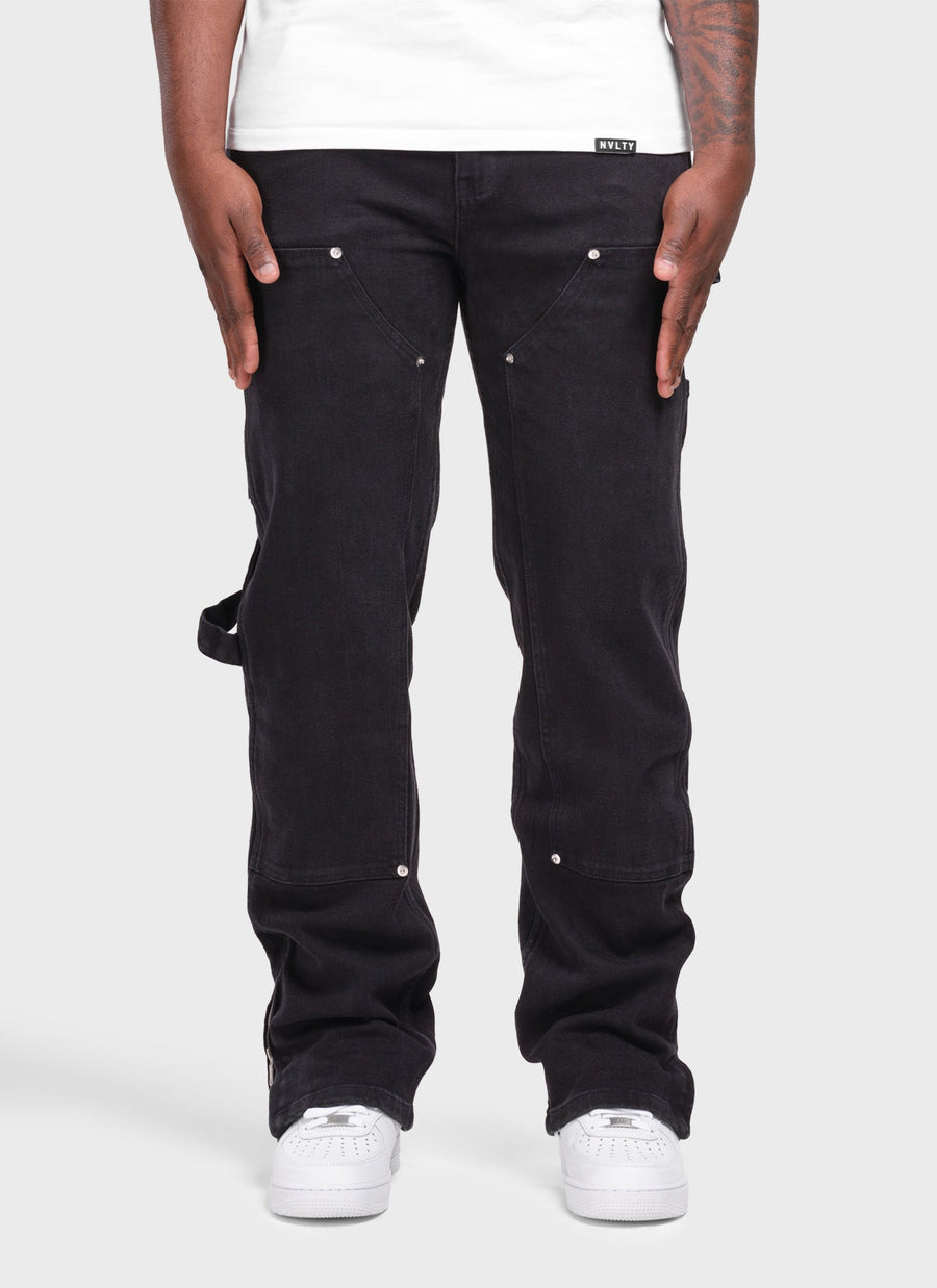 Vintage Carpenter Rivet Jeans - Schwarz