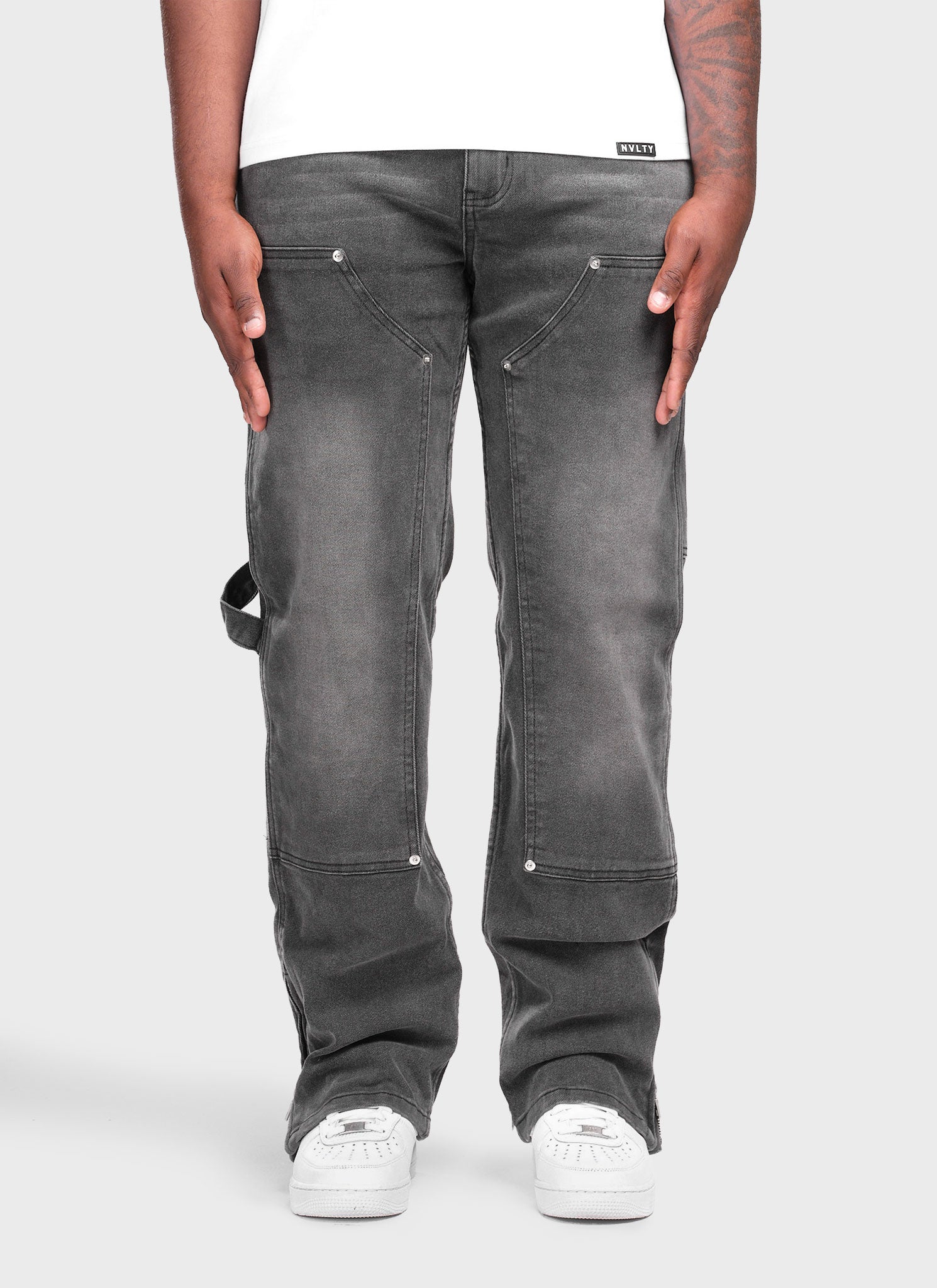 Vintage Carpenter Rivet Jeans - Grey