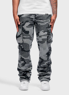 Vintage Flare VVS Cargos - Black Camo