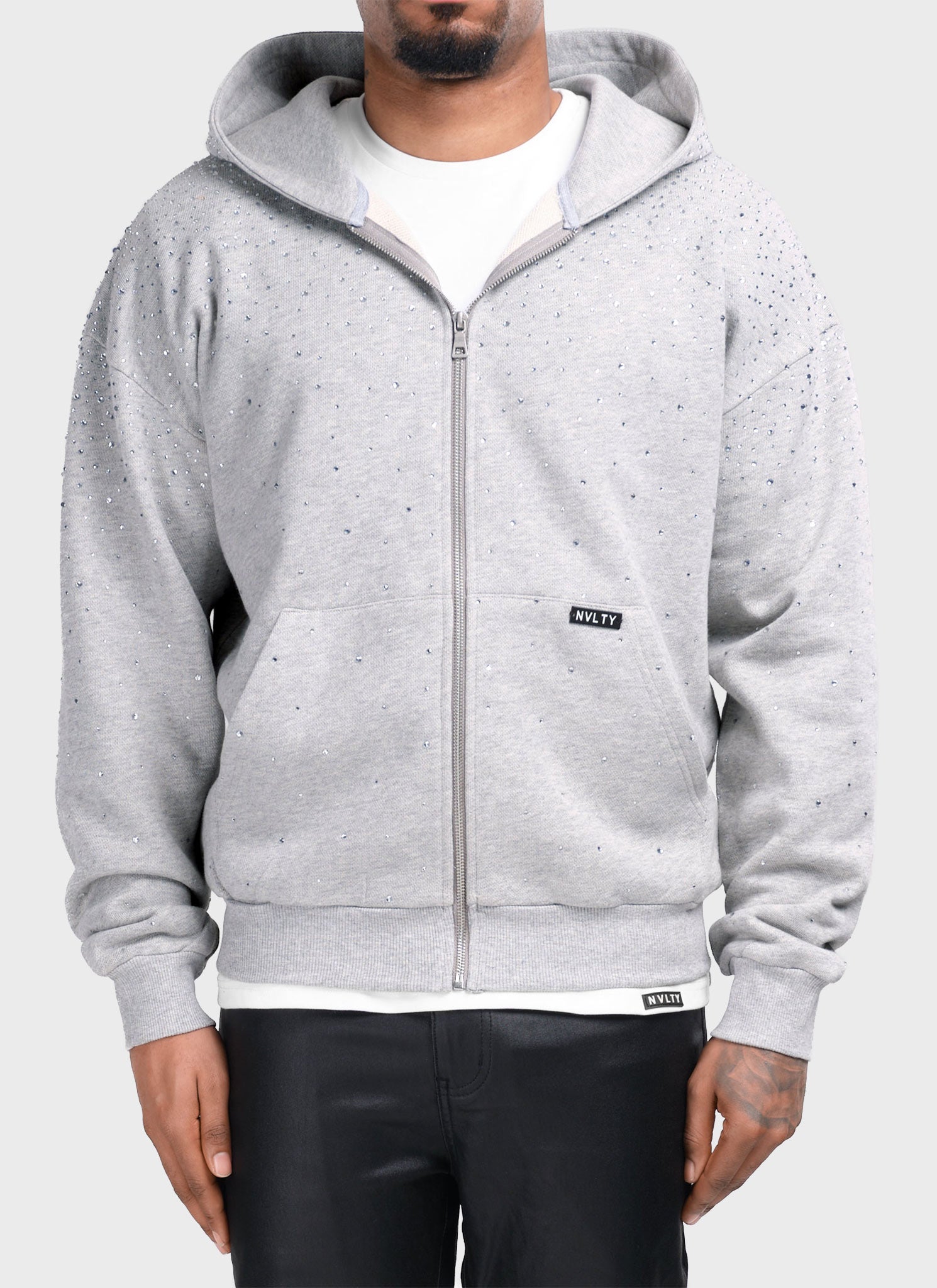 Vintage Flooded VVS Zip Hoodie - Grey