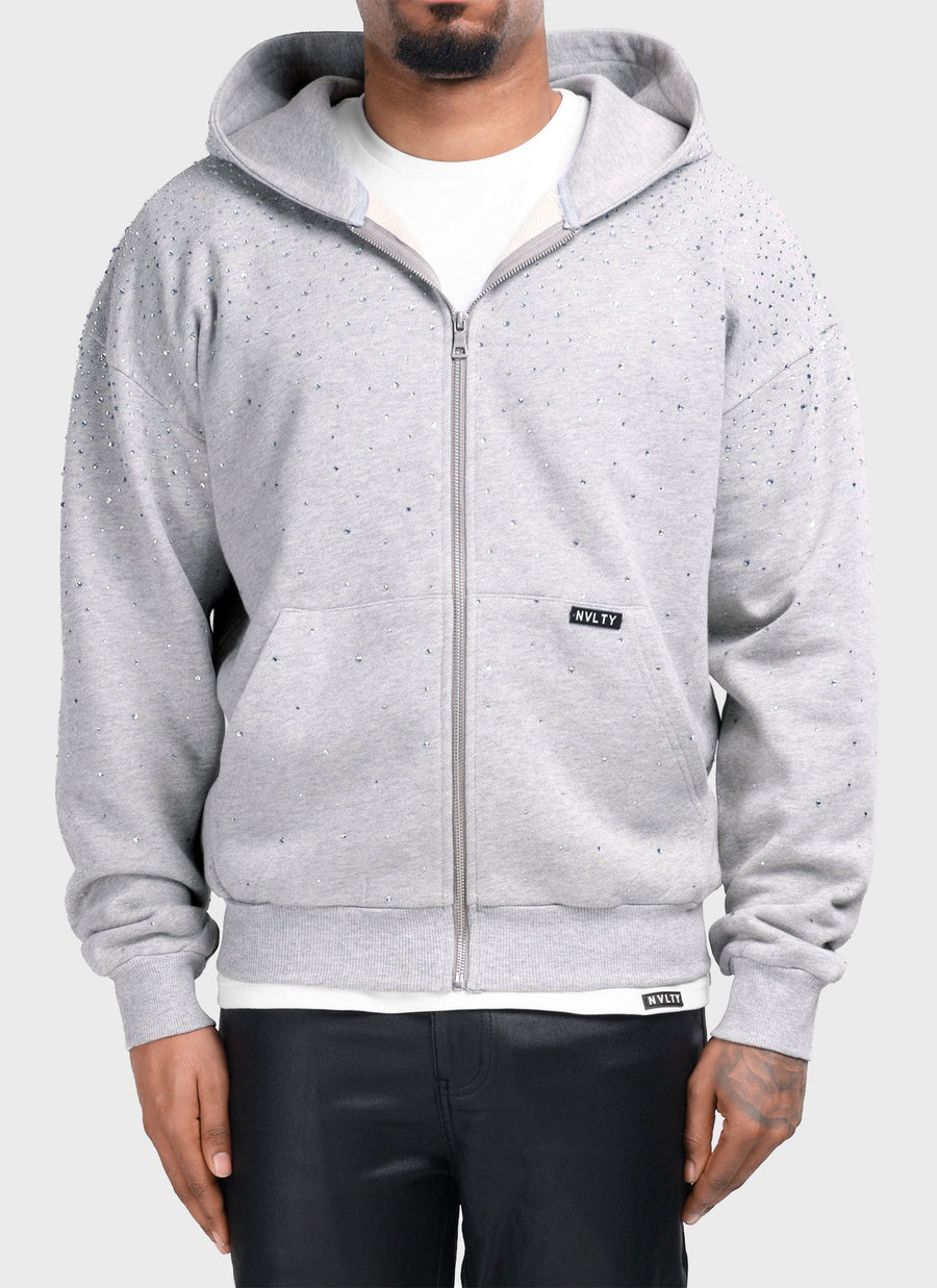 Vintage Flooded VVS Zip Hoodie - Grey