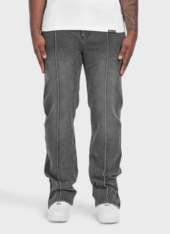 Vintage Pleat Jeans - Grey