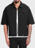 Vintage Pocket Square Denim Shirt - Black