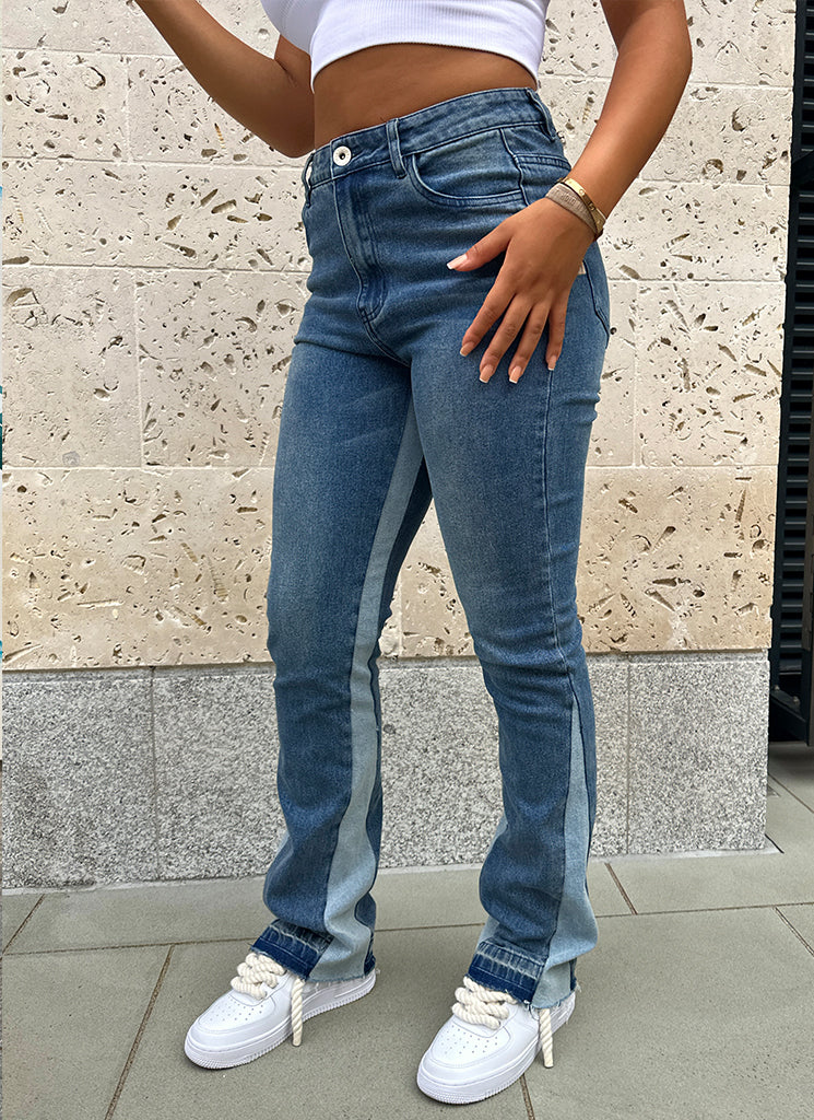 Vintage-Flare-Jeans – Blau 