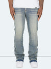 Vintage Flare Washed Jeans - Blue