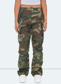 Vintage Flare Cargos – Tarnfarbe