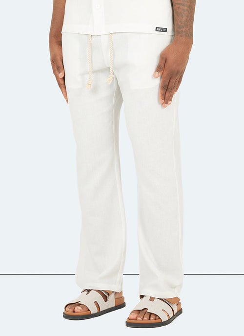 Linen Trousers - White