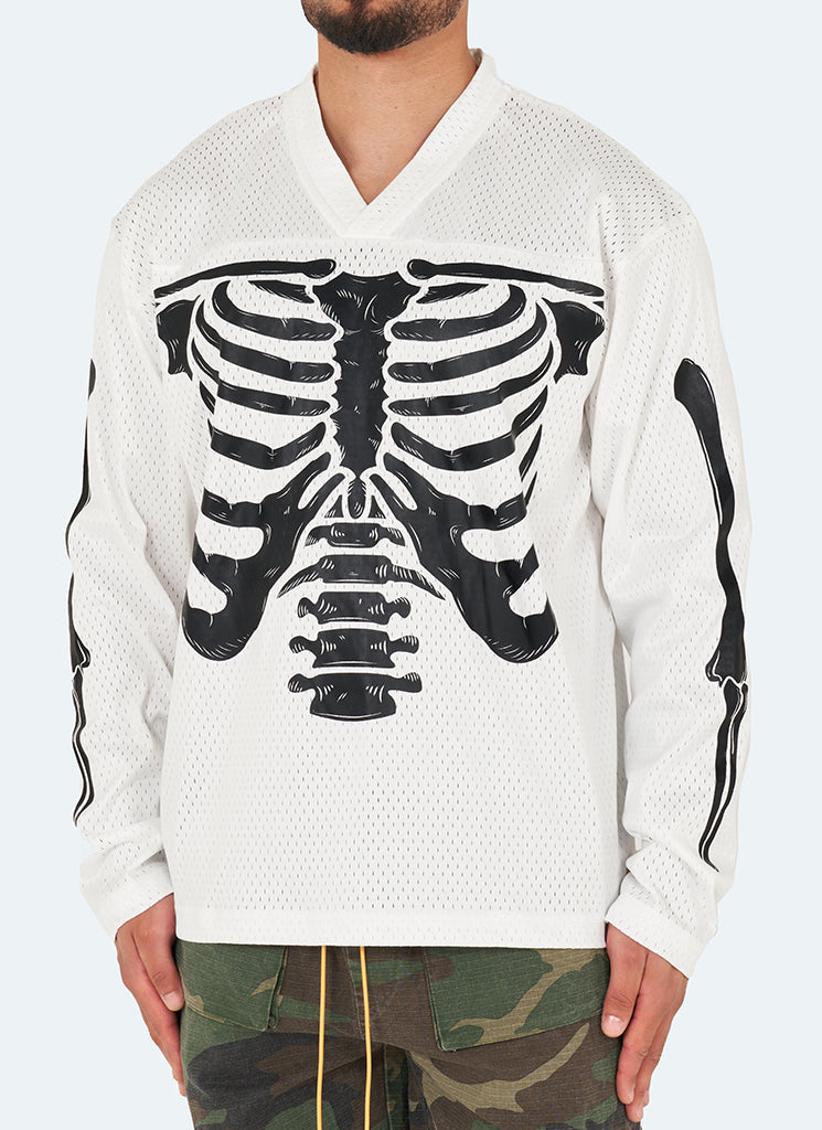 Vintage Skelett Jersey - Weiß