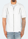 Nylon Zipper Shirt - White