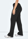 Mohair Flare Joggers - Black