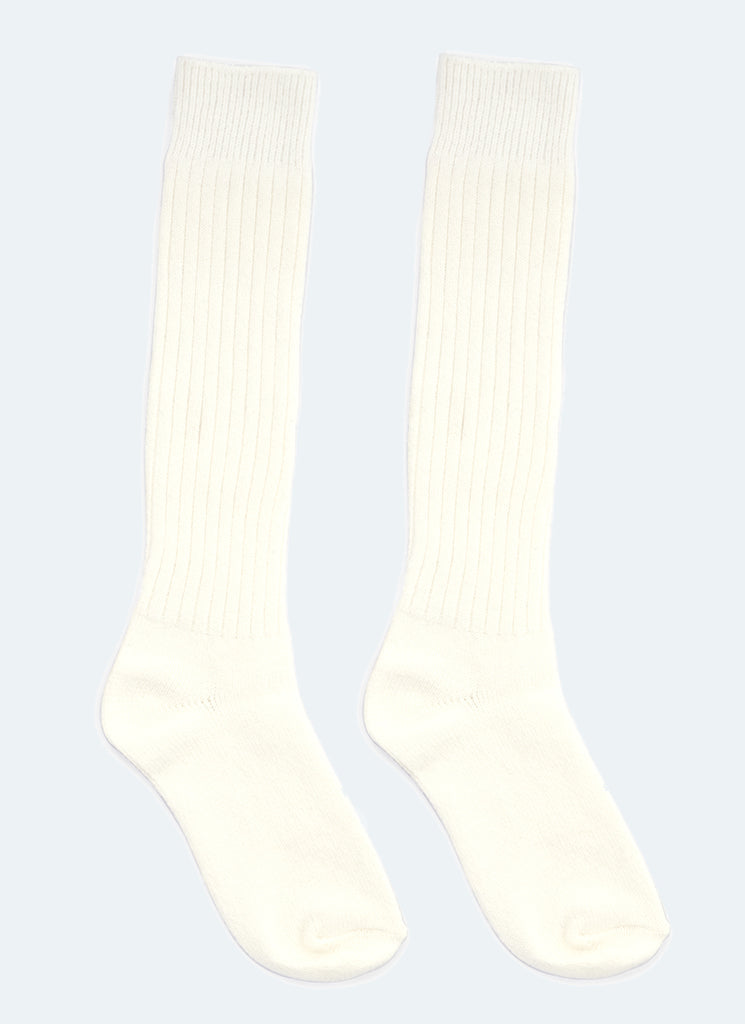 Gestapelte Socken - Vintage Weiß