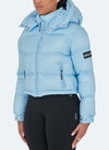 Shiny Puffer Jacket - Baby Blue