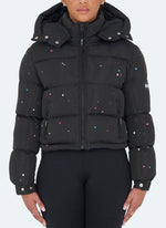 Paint Puffer Jacket - Black