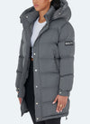 Long Essential Puffer Jacket - Charcoal Grey