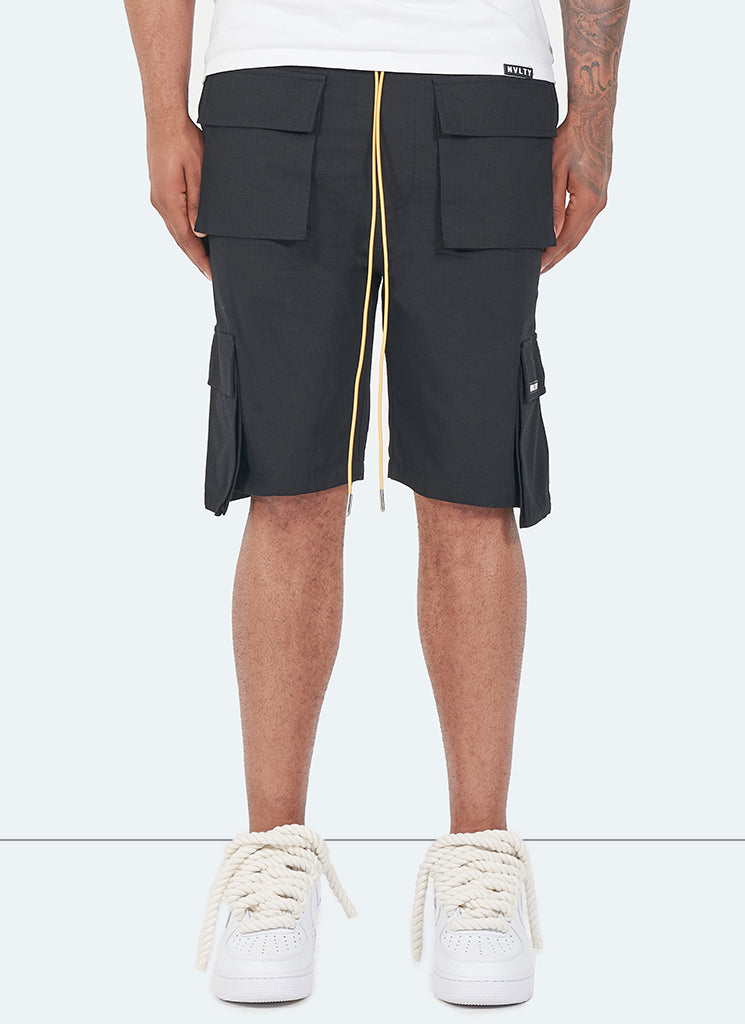 Vintage 4-Pocket-Cargo-Shorts – Schwarz