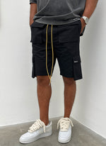 Vintage 4-Pocket-Cargo-Shorts – Schwarz