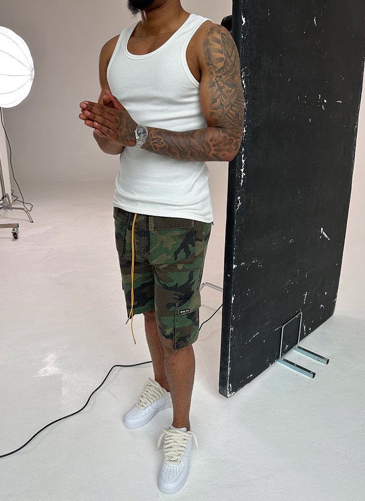 Vintage 4-Pocket-Cargo-Shorts – Camo