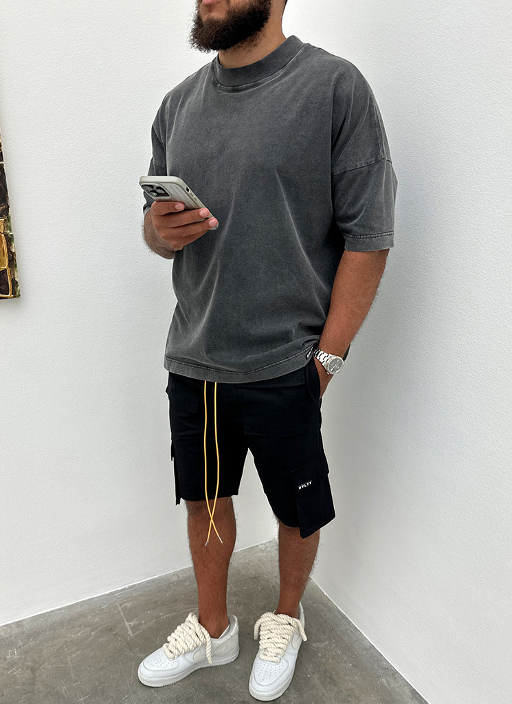 Vintage 4-Pocket-Cargo-Shorts – Schwarz
