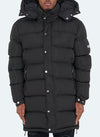 Long Essential Puffer Jacket - Black