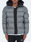 Center Tone Puffer Jacket - Charcoal Grey/Black