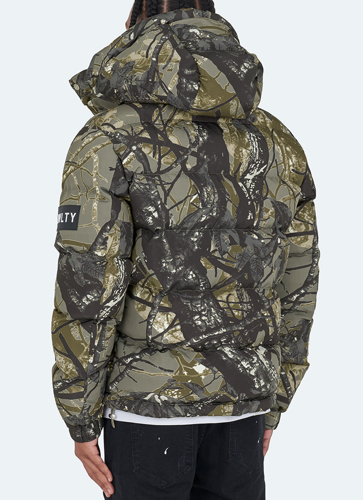 Tree Camo Puffer Jacket - Earth