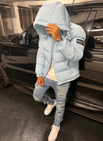 Essential Puffer Jacket - Baby Blue