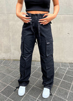 Vintage Wide Leg Cargos - Black