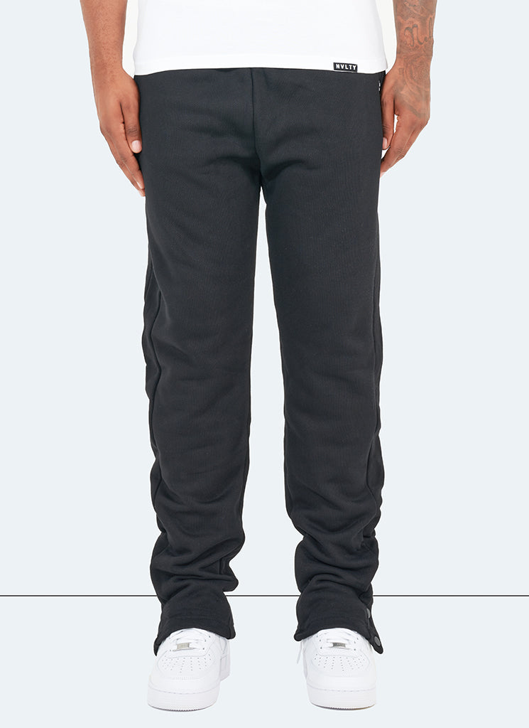 Vintage Flare Snapper Joggers - Black