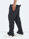 Vintage Flare Snapper Joggers - Black