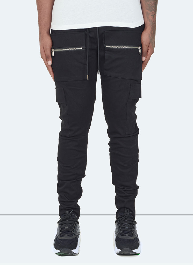 Multi Pocket Cargos - Black