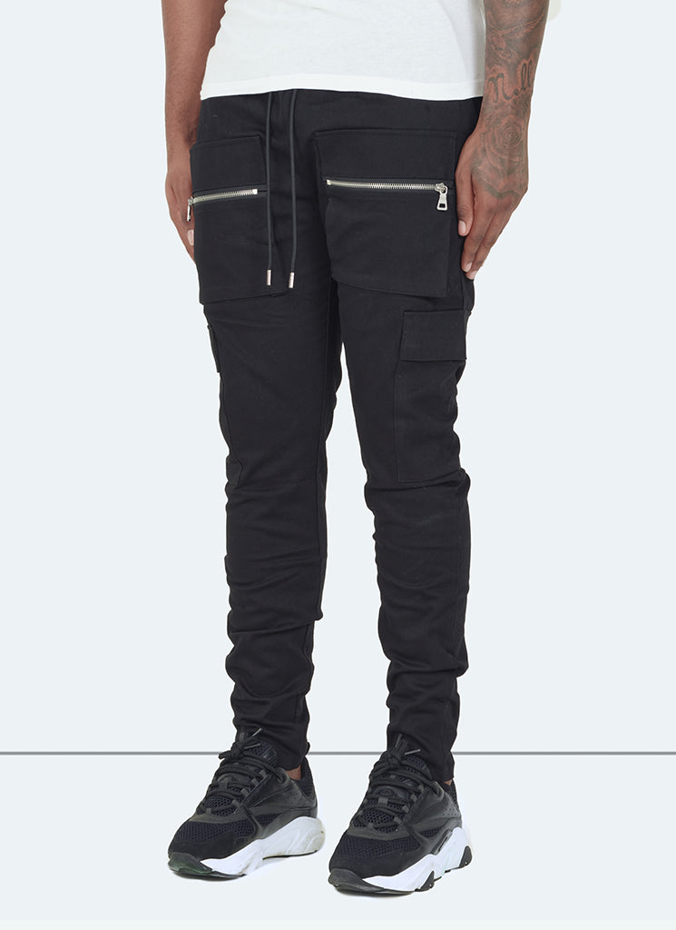 Multi Pocket Cargos - Black