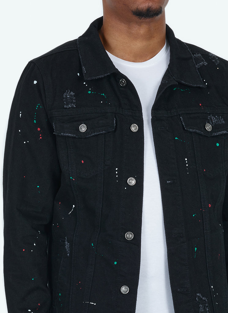 Paint Denim Jacket - Black