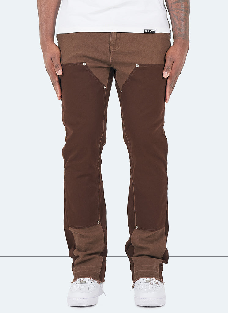 Jean charpentier évasé vintage - Marron