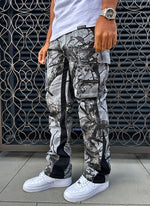 Vintage Flare Cargos - Black Tree Camo