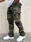 Vintage Flare Cargos - Camo Paint